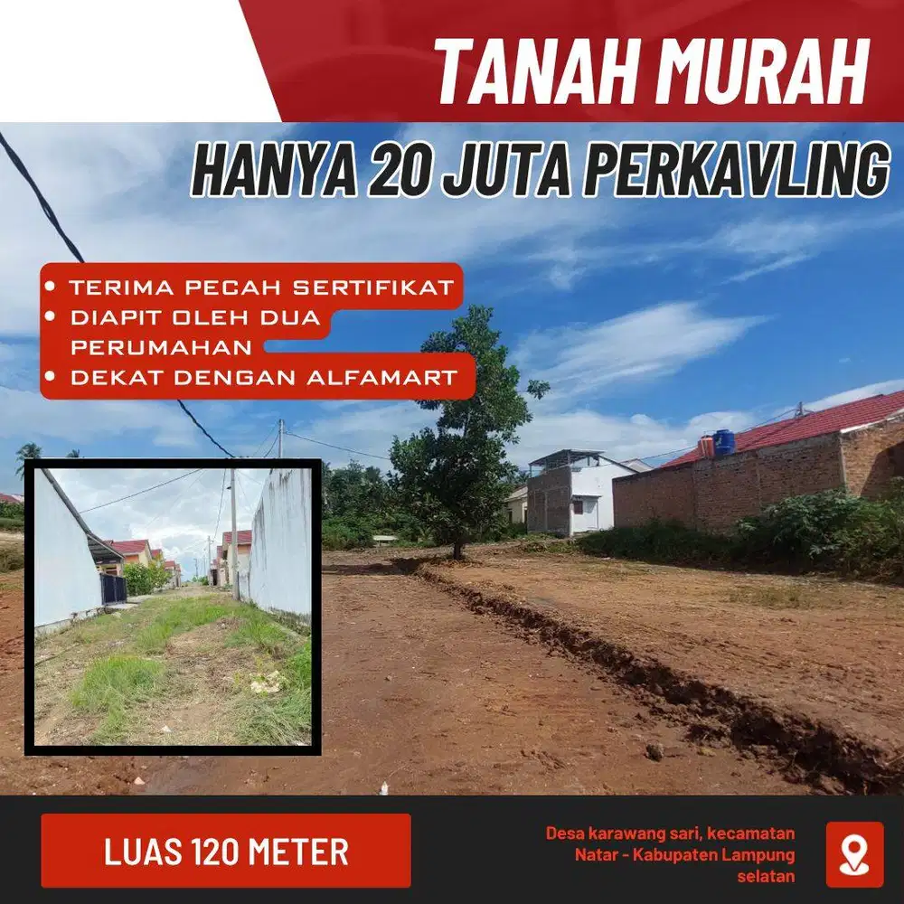 KAVLING STRATEGIS NATAR DALAM PERUMAHAN