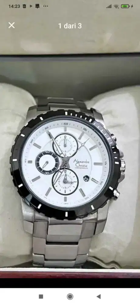 Jam tangan Alexander Christie ac 6141 kumplit box ada