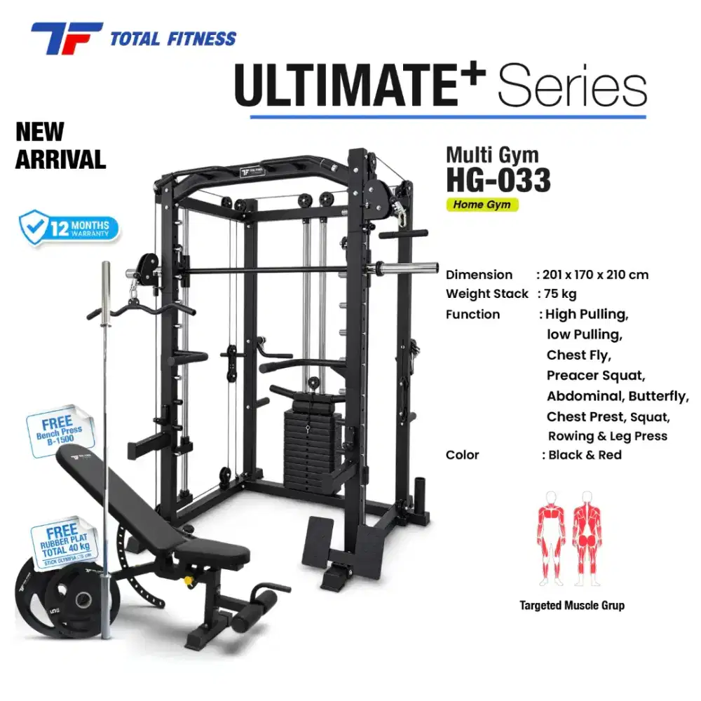 Alat fitness terbaru multi gym ready