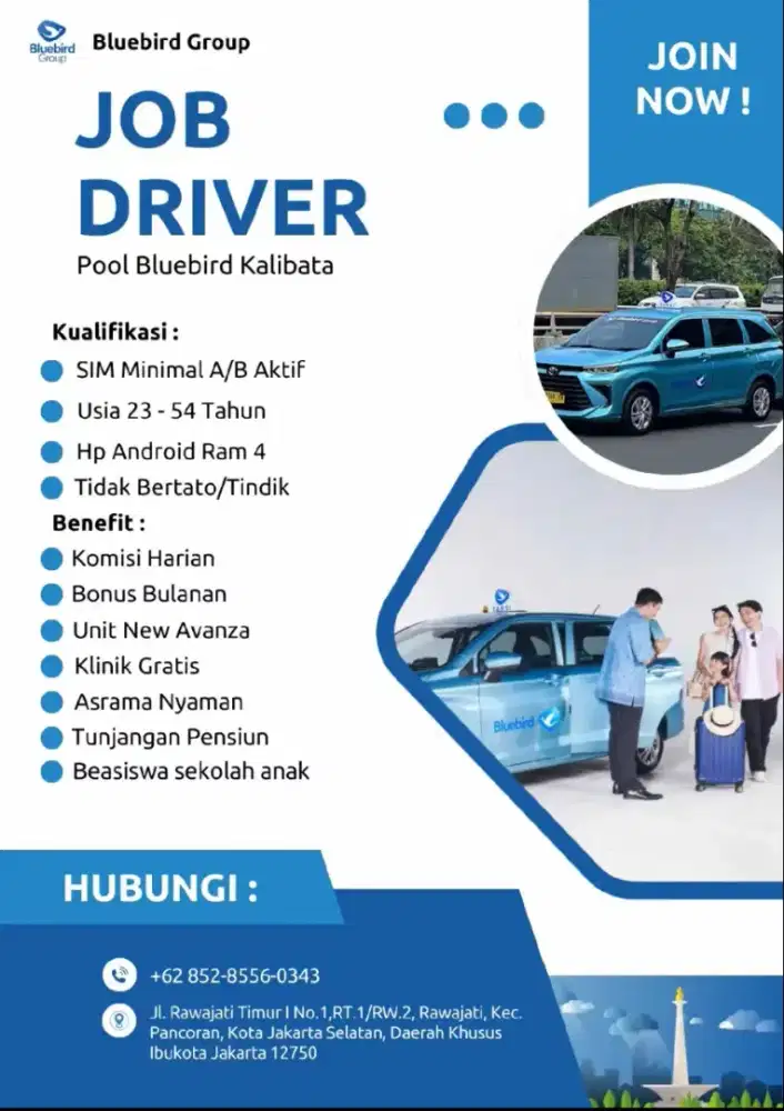 lowongan driver taxi bluebird