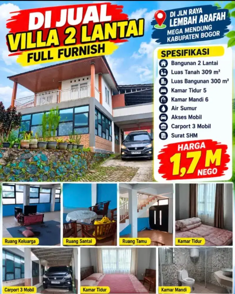 Villa Bogor aminusha full furnished
