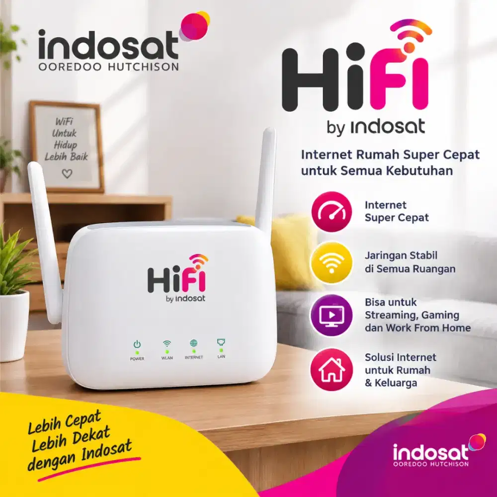 Info dan pendaftaran Wifi Hifi Indosat