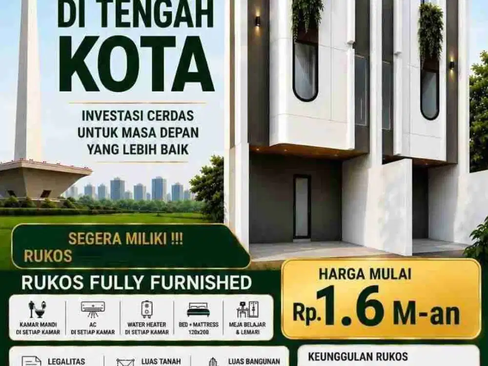 Jual Kosan Baru  Di Utan Kayu Matraman Jakarta Timur (6 kamar+ 6 KM) dekat Jakpus