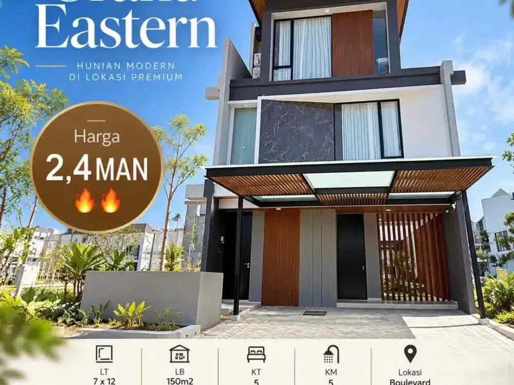 Baru Gress‼ Rumah Grand Eastern di Jalan Boulevard