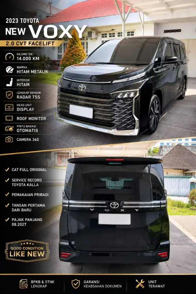 2023 Toyota New Voxy 2.0 CVT 14.000 km