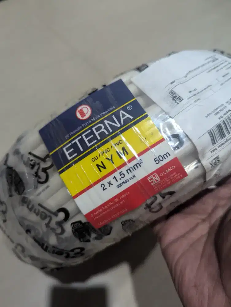 Kabel Eterna ukuran 2 x 1.5 50m