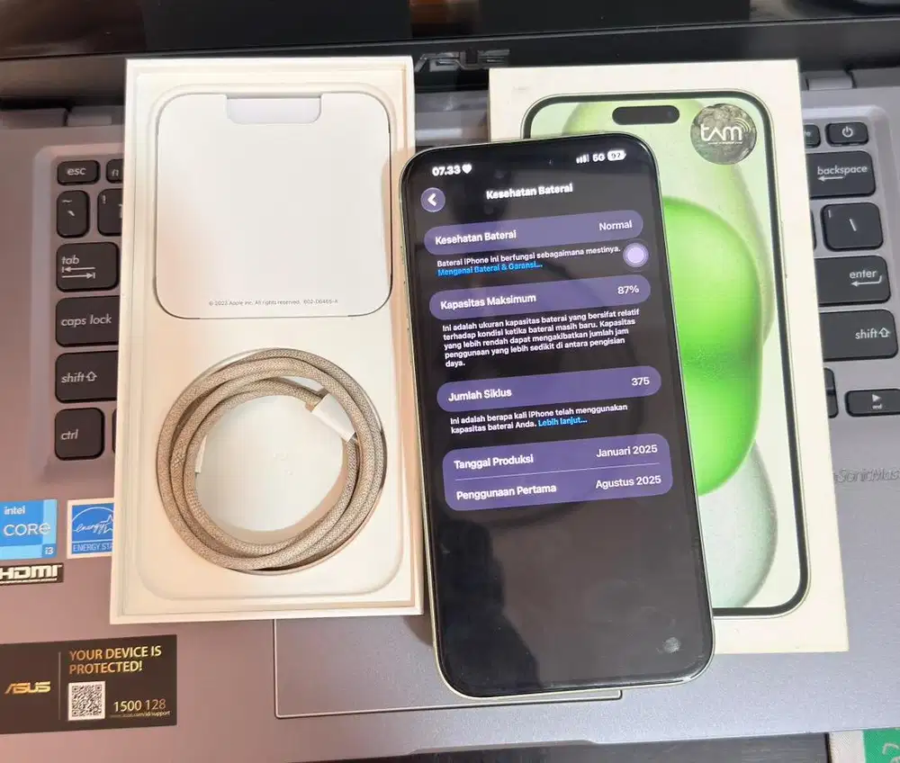Jual Iphone 15 Plus IBOX 128 GB Hijau Lengkap Mulus