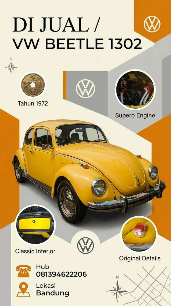Volkswagen Beetle 1971 Bensin