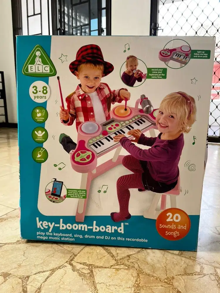 ELC key boom board piano keyboard bekas