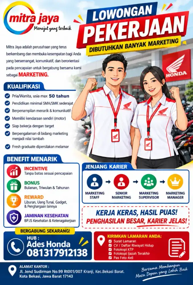 Loker Marketing Motor Honda