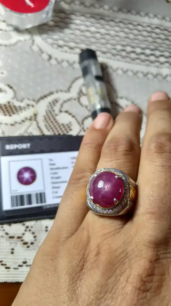 Natural ruby star 6 top kristal