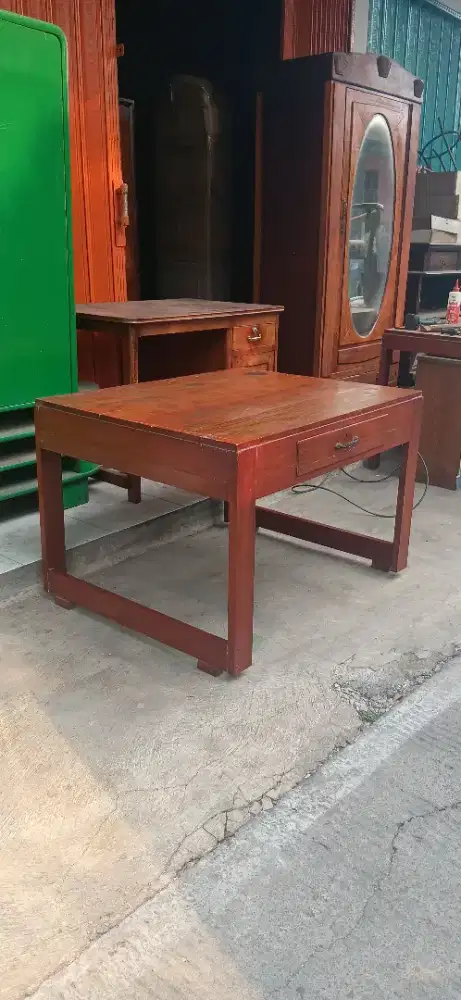 Meja kantor meja tulis art deco vintage