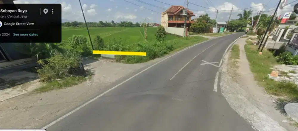 Dijual tanah Depan SPBU Troketon, Pedan, Klaten