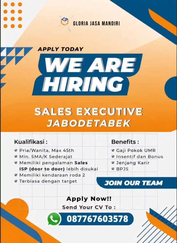 Sales untuk jabodetabek