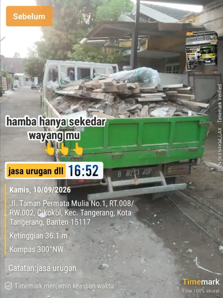JASA BUANG PUING & SAMPAH PROYEK