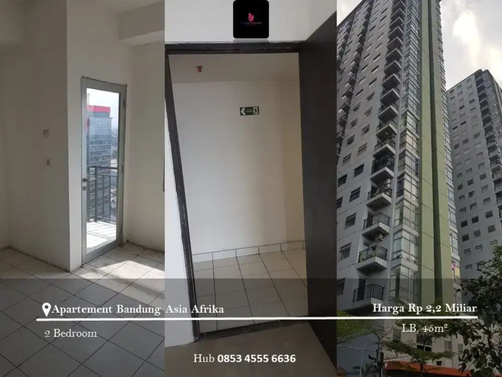Dijual Apartement Bandung Asia Afrika Mid Floor 2BR Kosongan