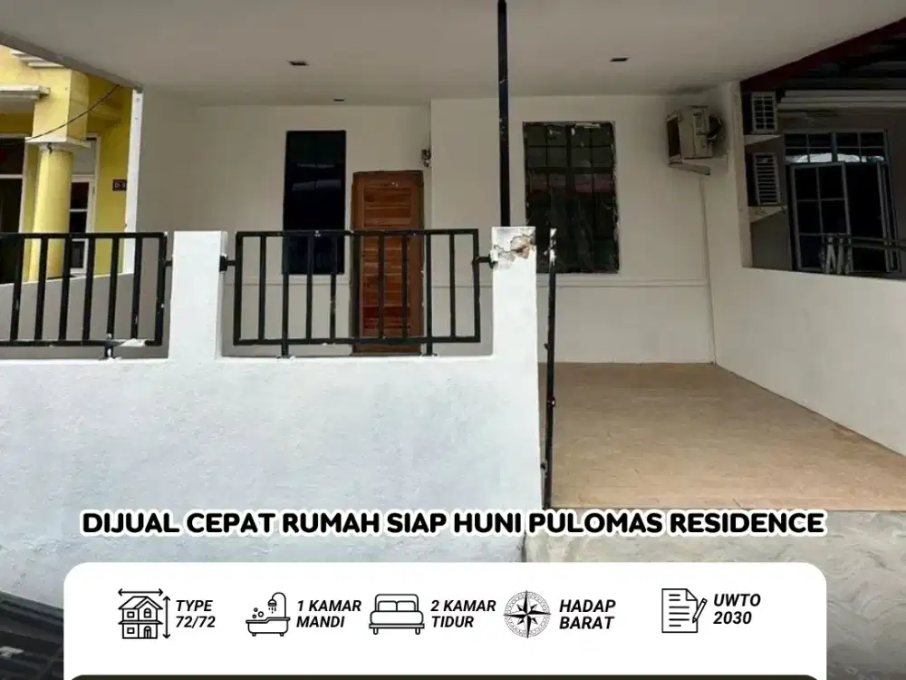 Dijual Cepat Rumah Pulomas Residence