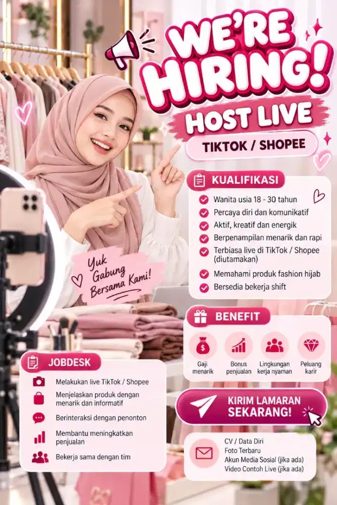 Host live Tiktok Shopee