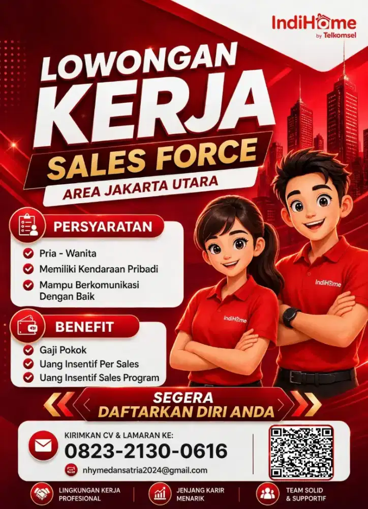Di butuhkan sales lapangan