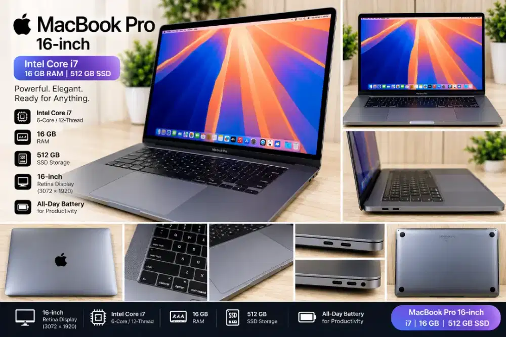 MacBook Pro 16 Inch Core i7 16/512 Space Gray
Mulus Terawat