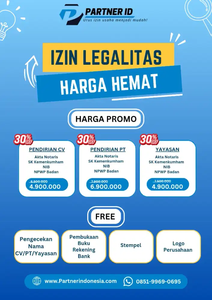 Pendirian CV,PT,Yayasan & Koperasi