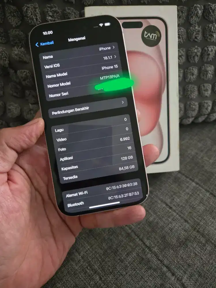 Iphone 15 128gb pa/a ibox se indoseia