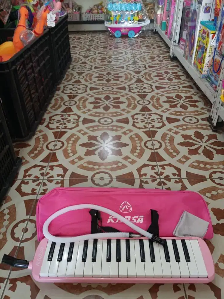 mainan anak pianika pink merk kansa