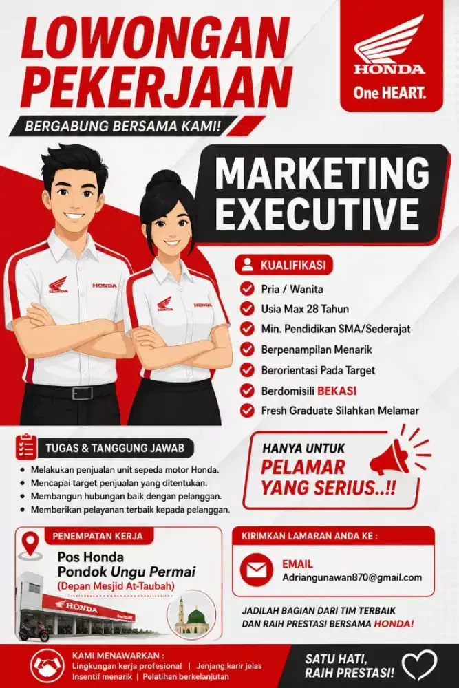 LOWONGAN MARKETING EXECUTIVE