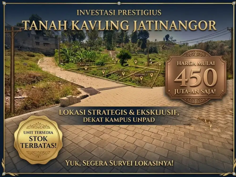 Tanah Kost Jatinangor, Bisa Cicilan 36 Kali