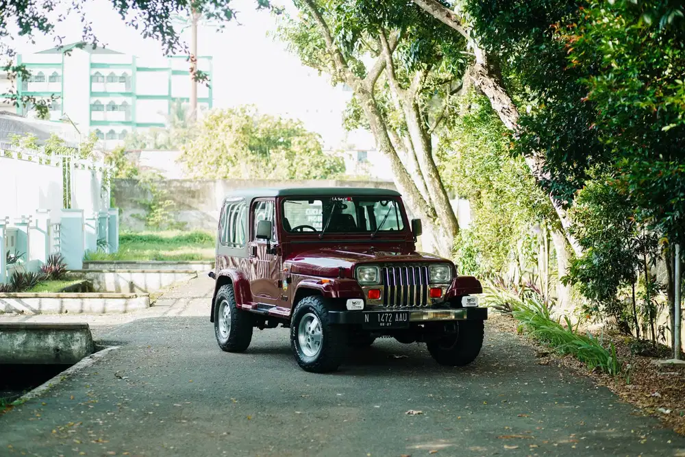 Jeep Wrangler YJ 1996 red merah jeep yj original cover 1995 jeep 1997