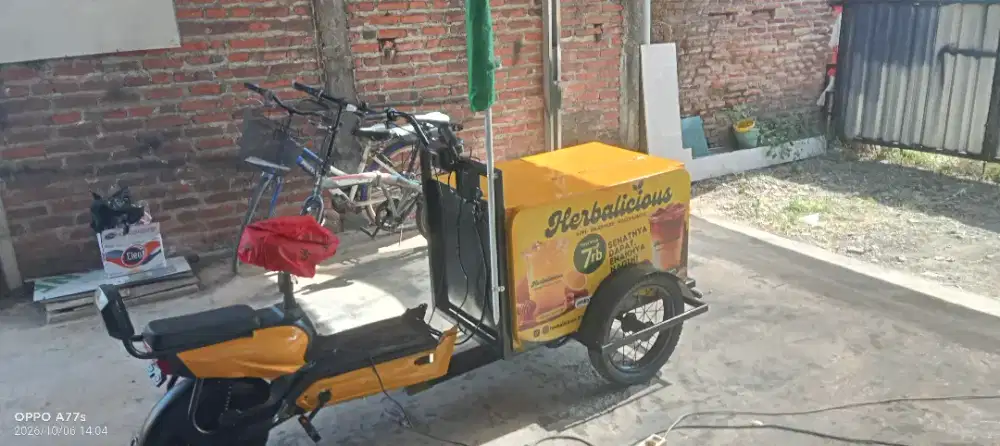 Gerobak Sepeda listrik Kopi dan costume model murah