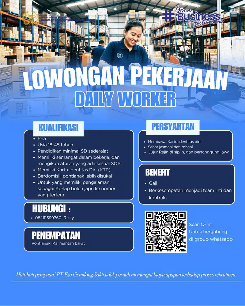 Daily worker JNT cargo Pontianak