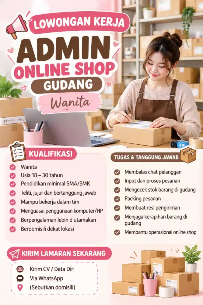 ADMIN GUDANG ONLINE SHOP