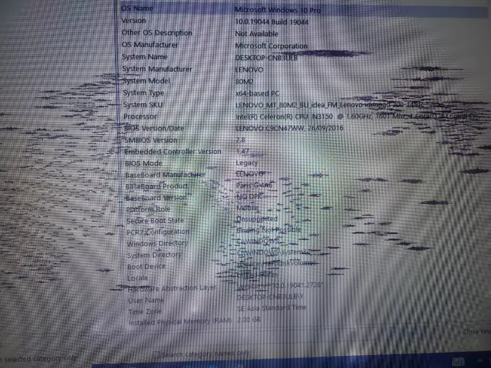Laptop lenovo 80m2