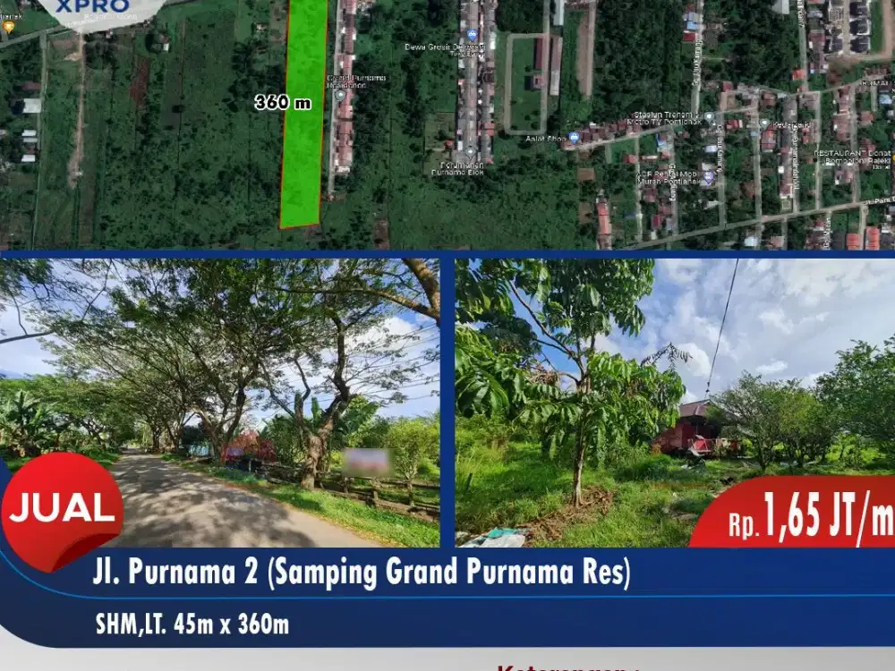 Tanah tepi jalan Purnama dalam, Pontianak