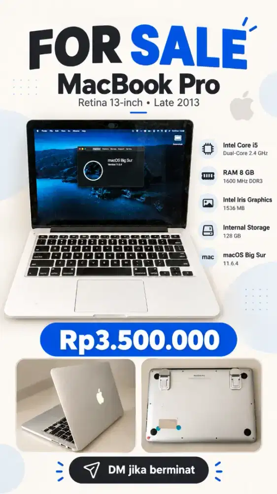 MacBook Pro Retina Display Intel i5 8/128