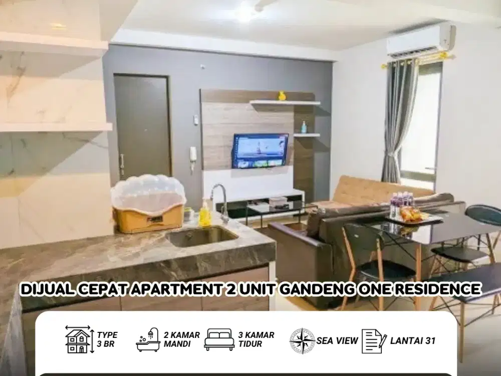 Dijual Cepat Apartment 2 Unit Gandeng One Residence