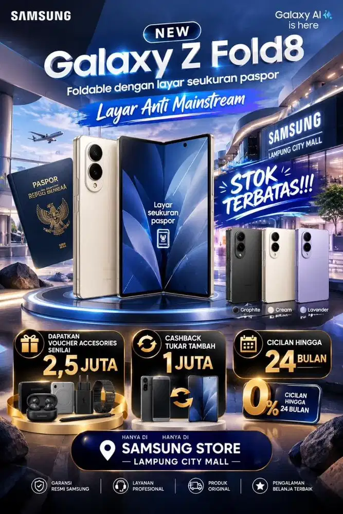 PROMO SAMSUNG GALAXY ZFOLD 8 ultra dapatkan vchr 2.595jt