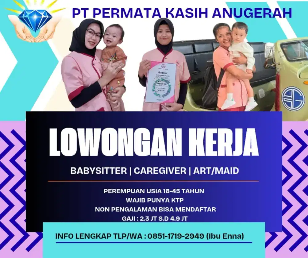 Lowongan Babysitter, Nanny, Perawat Lansia, ART