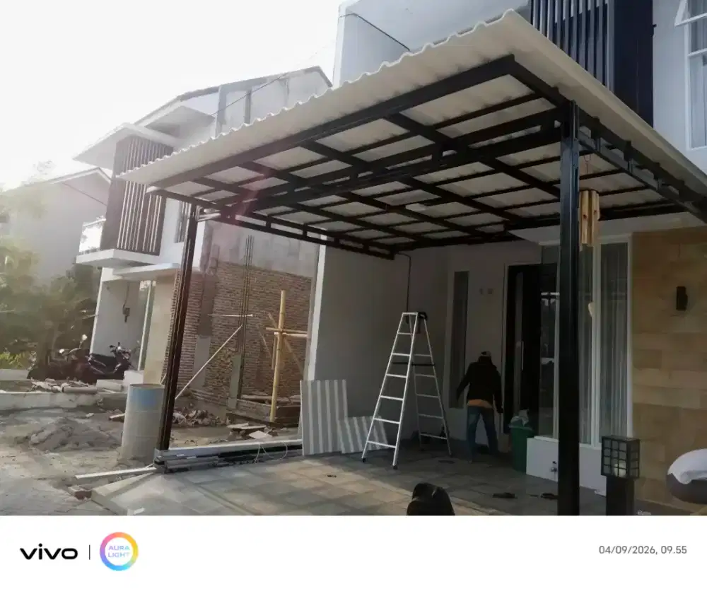 Kanopi baja ringan dan garasi