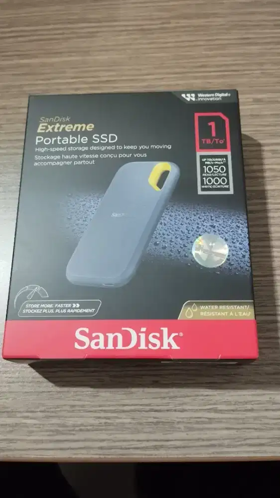 SanDisk Extreme Portable SSD 1TB External SSD HighSpeed 1050MB/s Ori
