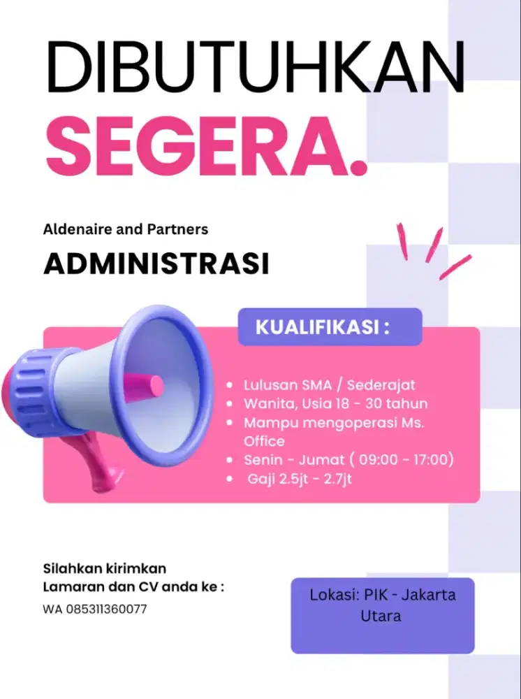 URGENT DIBUTUHKAN SEGERA