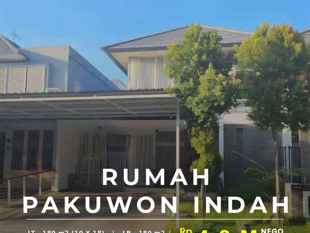 Dijual Rumah Minimalis, Full Furnished & Strategis di Pakuwon Indah, SBY