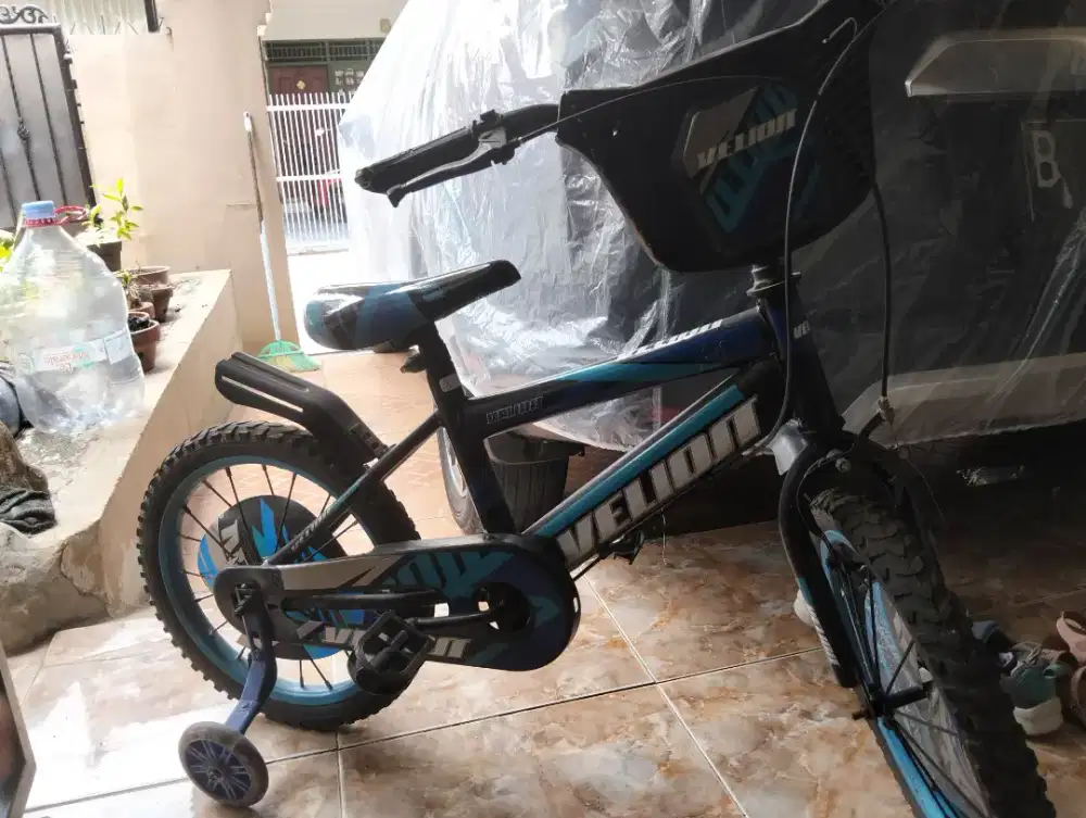 Sepeda cowok merek vilion warna biru