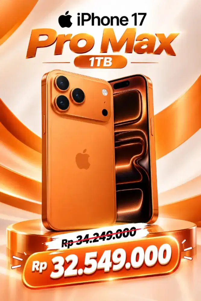 iPhone 17 Pro Max 1TB Ready Stock – Garansi Resmi