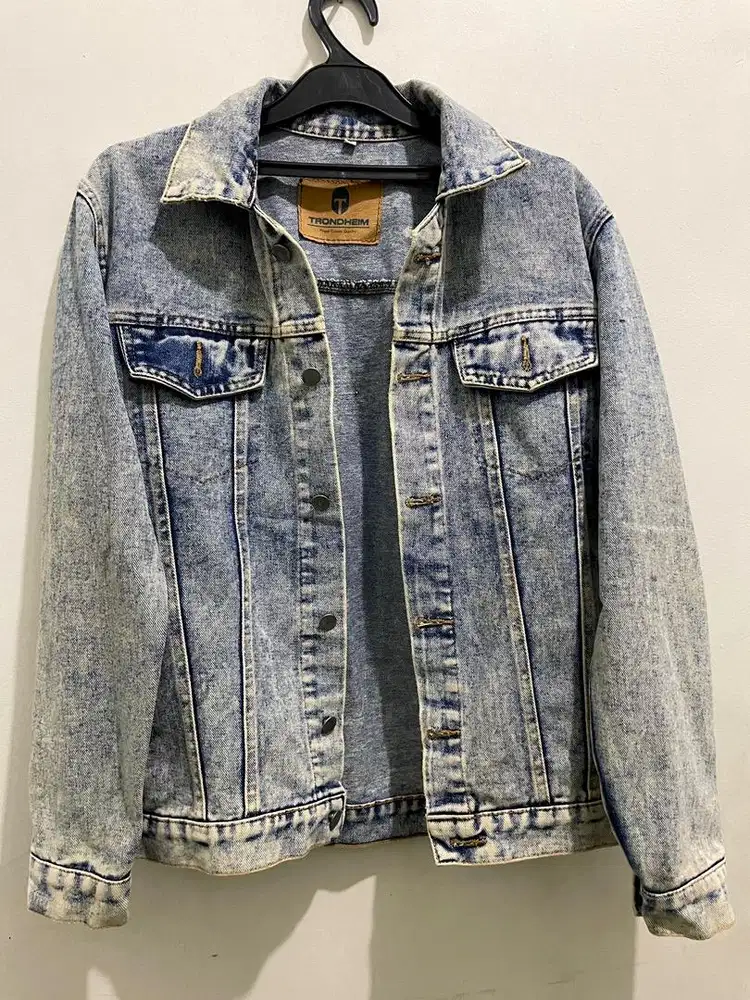 Jaket denim L pria