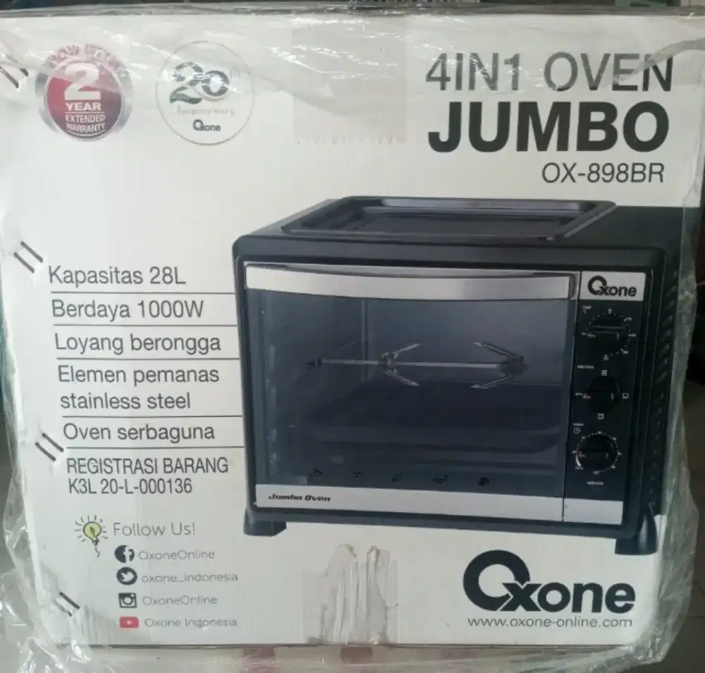 Dijual Oven Oxone 28L 4 in 1