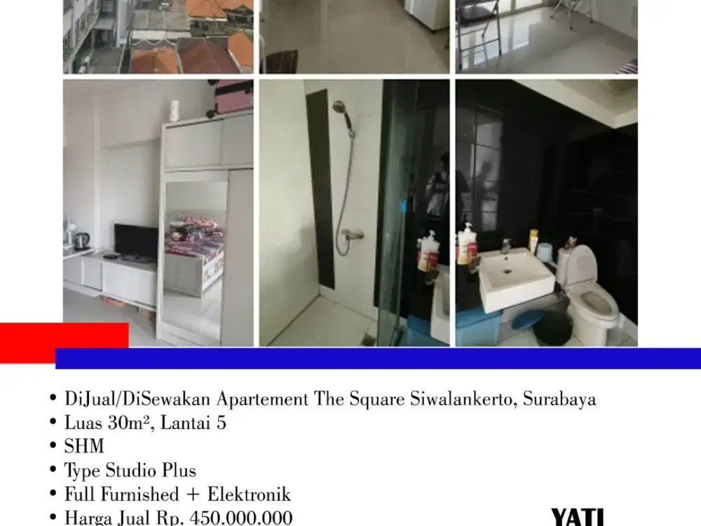 DiJual/DiSewakan Cepat Apartement The Square Siwalankerto, Surabaya