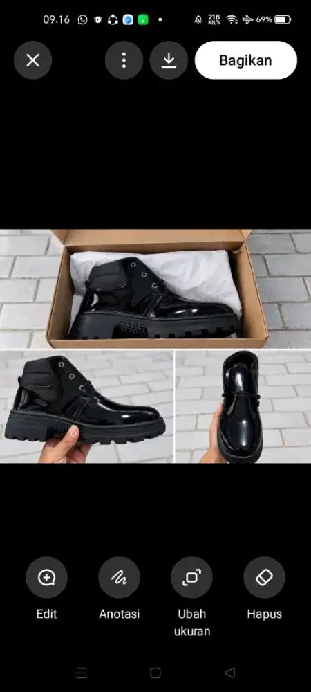 sepatu pdh satpam ukuran 41£