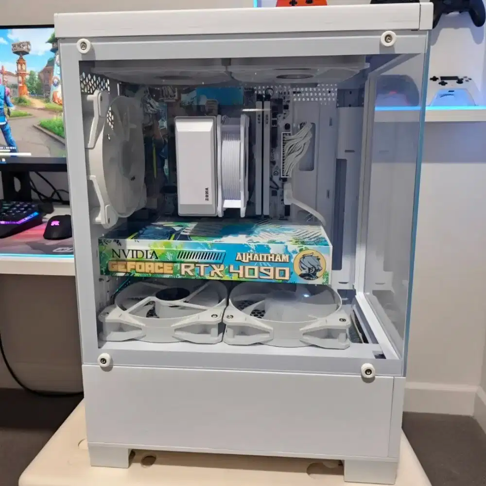 PC White i5 12400 RTX 3050 RAM 32GB Mulus Dus Lengkap